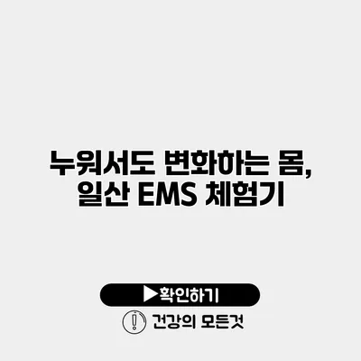 누워서도 변화하는 몸, 일산 EMS 체험기