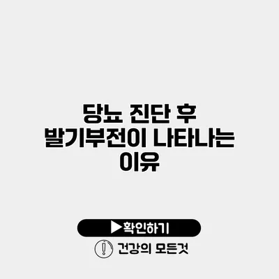 당뇨 진단 후 발기부전이 나타나는 이유