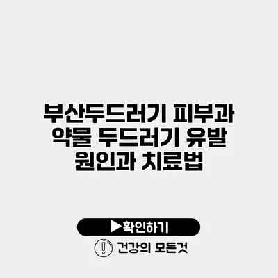 부산두드러기 피부과 약물 두드러기 유발 원인과 치료법