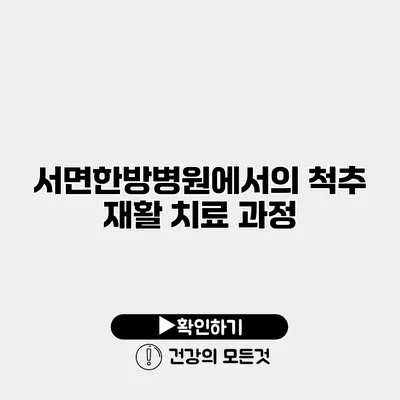 서면한방병원에서의 척추 재활 치료 과정