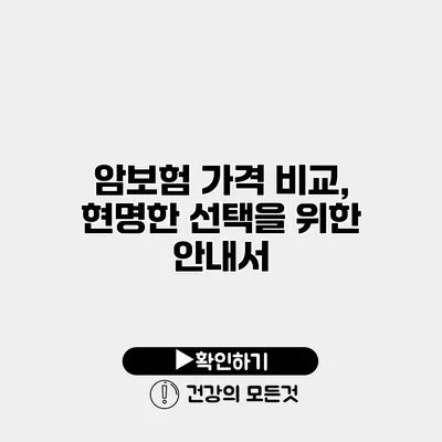 암보험 가격 비교, 현명한 선택을 위한 안내서