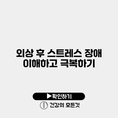 외상 후 스트레스 장애 이해하고 극복하기