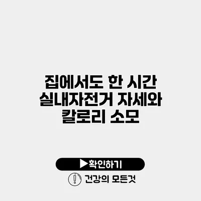집에서도 한 시간 실내자전거 자세와 칼로리 소모