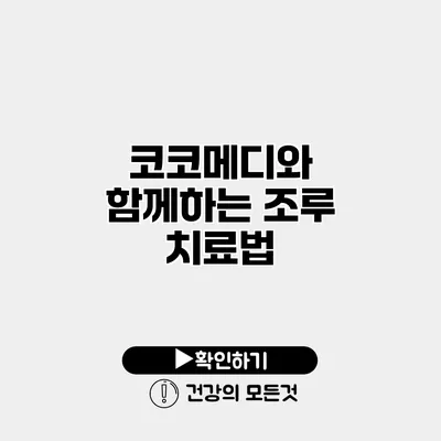 코코메디와 함께하는 조루 치료법