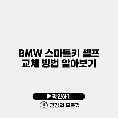 BMW 스마트키 셀프 교체 방법 알아보기