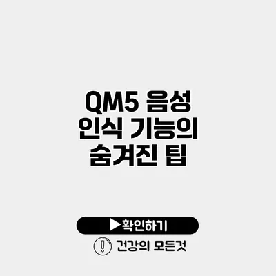 QM5 음성 인식 기능의 숨겨진 팁