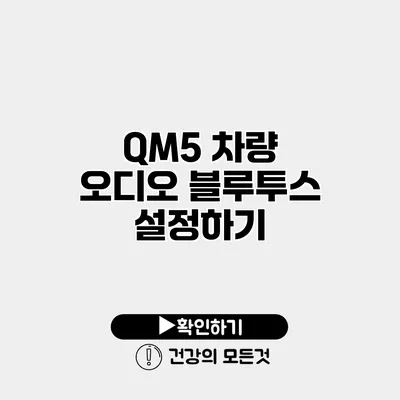 QM5 차량 오디오 블루투스 설정하기