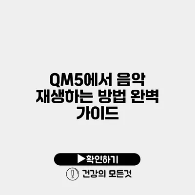 QM5에서 음악 재생하는 방법 완벽 가이드