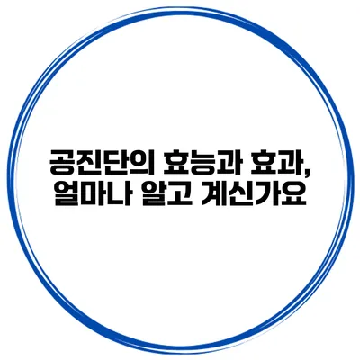 공진단의 효능과 효과, 얼마나 알고 계신가요?
