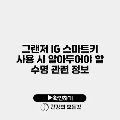 그랜저 IG 스마트키 사용 시 알아두어야 할 수명 관련 정보