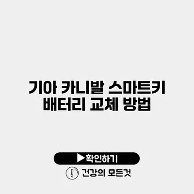 기아 카니발 스마트키 배터리 교체 방법