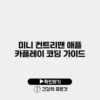 미니 컨트리맨 애플 카플레이 코딩 가이드