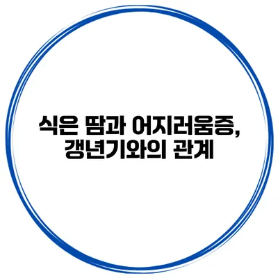 식은 땀과 어지러움증, 갱년기와의 관계