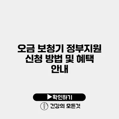 오금 보청기 정부지원 신청 방법 및 혜택 안내