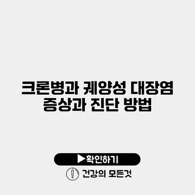 크론병과 궤양성 대장염 증상과 진단 방법